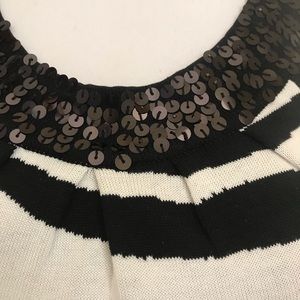 INC knit zebra print dress with sequin trim